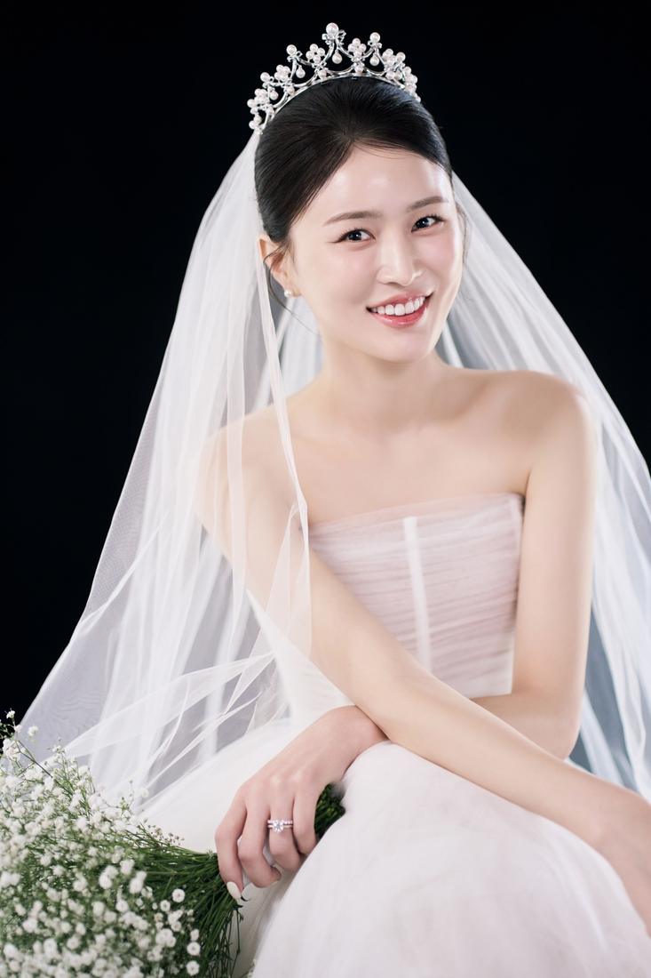 진주 리본 티아라 웨딩 촬영